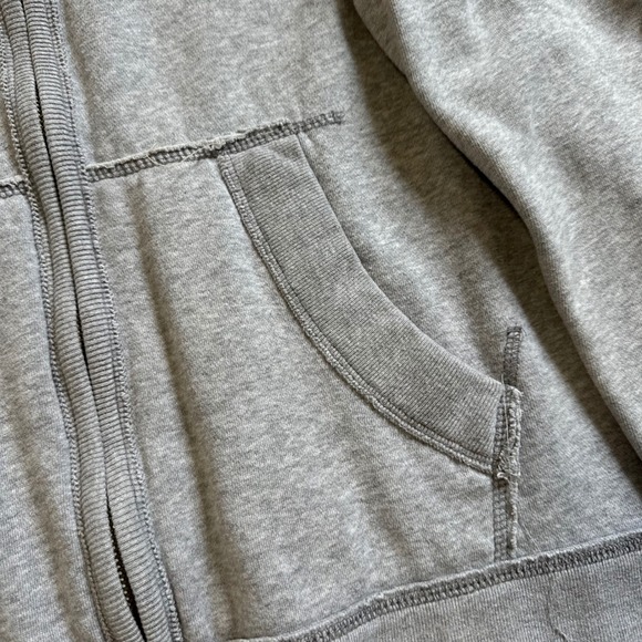 Aeropostale Mens Surfing Finals Zip Up Hoodie Gray Large Distressed Graphic Y2K - Picture 3 of 6